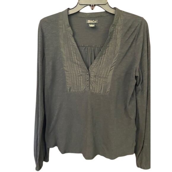 Lucky Brand Women’s pull over blouse long sleeve size M Black - Picture 1 of 5